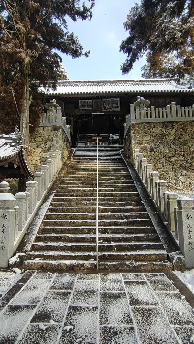 久方ぶりの雪化粧

#神社
#粒坐天照神社  
#龍野城下町
#いいぼすたぐらむ